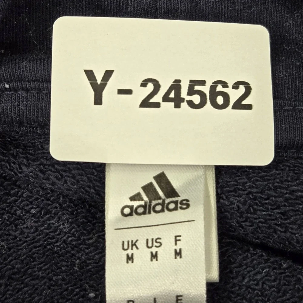 Adidas Men Hoodie M Navy Colorblock Athleisure Gorpcore‎ Logo Drawstring Long